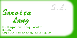 sarolta lang business card